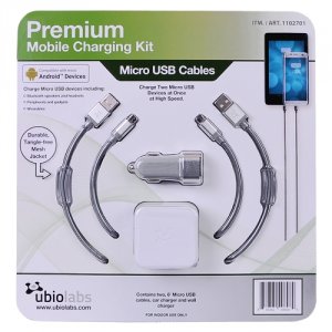 Ubiolabs CBB100E Ubio Labs  Premium Mobile Charging Kit W2x 6 Wovencha