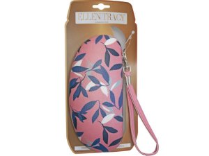 Bulk GH793 Ellen Tracy Sunglasses Case In Coral  Leaves Design