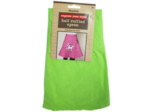 Bulk FD303 Lime Green Ruffled Apron