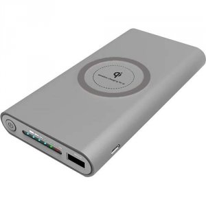 4xem 4XWLSPWRBANKGR Qi Wireless Power Bank 8000mah