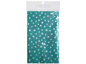 Bulk GH800 20 Count Gift Wrap Tissue Paper In Teal With White Dots