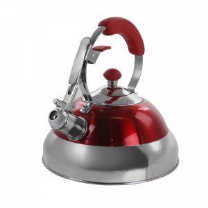 Megachef MGKTL-1020 2.7 Liter Stovetop Whistling Kettle In Red