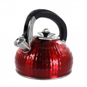 Megachef MGKTL-1045 3 Liter Stovetop Whistling Kettle In Red