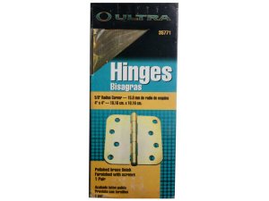 Bulk KL870 2.5mm Brass Door Hinges In Box