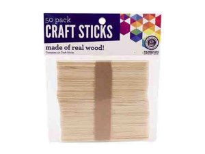 Bulk CH535 50 Pack Wood Craft Sticks