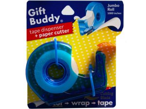 Bulk EC395 Gift Buddy Tape Dispenser  Paper Cutter With 1000039; Roll