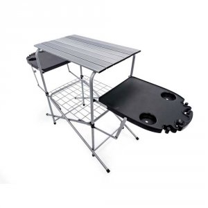 Camco 57295 Grilling Table W Plastic Side