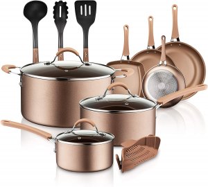 Nutrichef NCCW14S 14pc Nonstck Ckwr Set