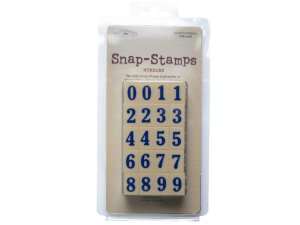 Bulk SA711 Snap-stamps Set Numbers Formal 12quot;