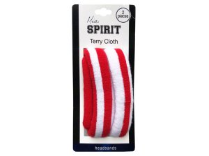 Bulk KA691 Mia Spirit 2pc Set Terry Cloth Headbands