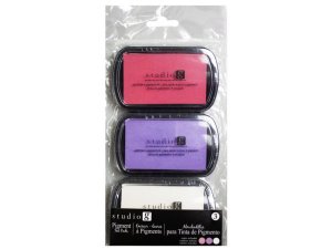 Bulk HC466 3pk Ink Pad In Pinkpurplewhite