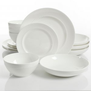 Gibson 120982.16 Elite Gracious Dining 16pc Bone China Double Bowl Din