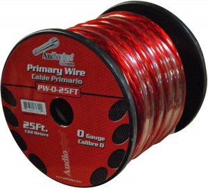 Audiopipe TPW0CPR25R 0 Gauge 100% Copper Series Power Wire - 25 Foot R