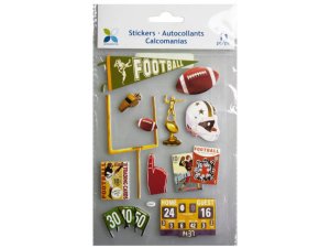 Bulk CH374 Momenta 11 Piece 3d Vintage Football Stickers