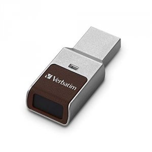 Verbatim 70368 64gb Fingerprint Secure Usb 3.0 Flash Drive With Aes 25