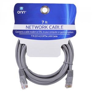 Onn 4ONN54210 (6-pack) 7'   Category 5e (cat5e) Utp Ethernet Patchcabl