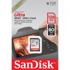 Sandisk SDSDUNC-128G-AN6IN Ultra Sdxc Memory Card, 128gb, Sdsdunc-128g