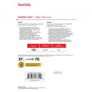 Sandisk SDSDUNC-128G-AN6IN Ultra Sdxc Memory Card, 128gb, Sdsdunc-128g