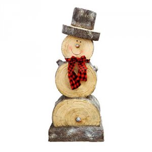 Gardman A16WTJ104L Gt 38h Wooden Snowman Statue