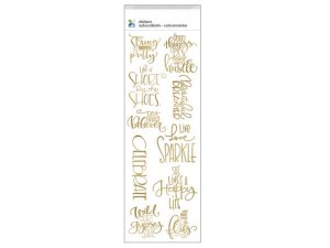 Bulk CH409 Momenta Gold Stickers With 11 Inspirational Phrases