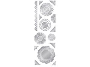 Bulk CH401 Momenta 15 Piece Stickers In Silver Doily Designs