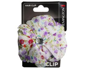 Bulk CA586 Floral Print Salon Clip With Gems