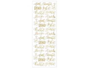 Bulk CH413 Momenta Gold Stickers With 34 Faith-based Phrases