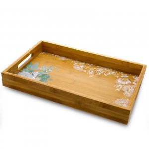 Urban 122885.01 Life On The Farm 15 Inch Square Bamboo Serving Tray