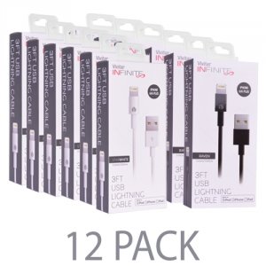 Vivitar V11087-3 (12-pack) 3'  Infinite Mfi Lightning To Usb Charge  S