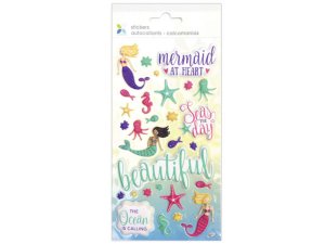 Bulk CH414 Momenta 29 Piece Puffy Mermaid Stickers