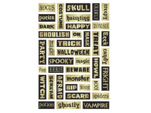 Bulk CH385 Momenta Foam Stickers With 39 Halloween Phrases