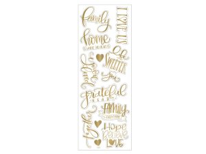 Bulk CH410 Momenta Gold Stickers With 12 Family Phrases