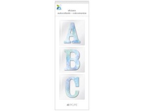 Bulk CH436 40 Piece Watercolor Alphabet Stickers