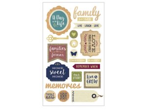 Bulk CH425 Momenta 20 Piece 3d Family Stickers