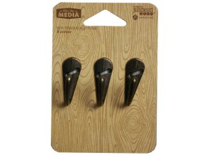 Bulk HC465 3pk Metal Coat Hook Set