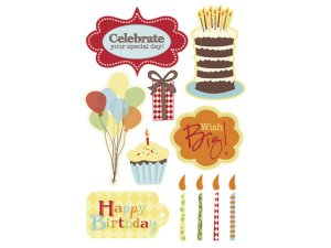 Bulk CH380 Momenta 11 Piece Birthday Foam Stickers