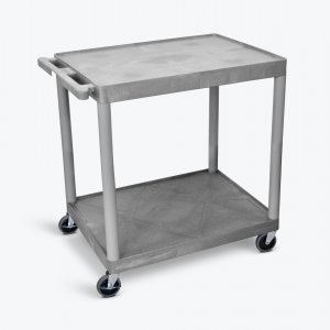 Luxor HE38-G 2 Shelf Utility Cart Gray