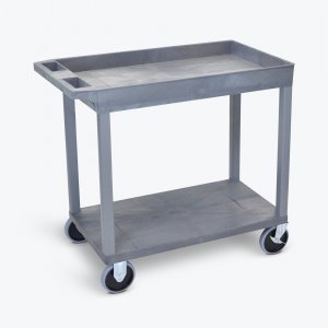 Luxor EC12HD-G Gray Ec12hd 18x32 Cart 1 Tub With 1 Flat Shelf