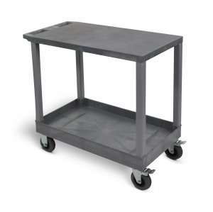 Luxor EC21SP5-G Gray 18x32 2 Flattub Cart W Sp5 Casters