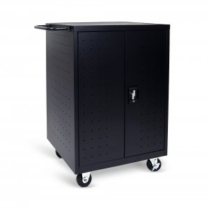 Luxor LLTP24-B Black 24 Laptop Computer Charging Cart