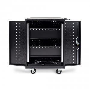 Luxor LLTP24-B Black 24 Laptop Computer Charging Cart