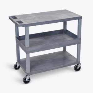 Luxor EC212-G Gray Ec212-g 18x32 Cart 2 Flat1 Tub Shelves