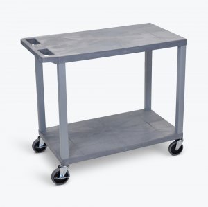 Luxor EC22-G Gray Ec22-g 18x32 Cart With 2 Flat Shelves