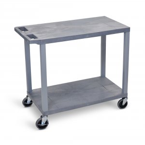 Luxor EC22-G Gray Ec22-g 18x32 Cart With 2 Flat Shelves