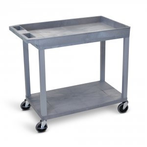 Luxor EC12-G Gray Ec12 18x32 Cart 1 Tub 1 Flat Shelf