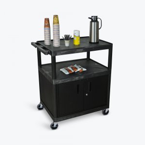 Luxor HE40C-B Large Coffee Cart - Cabinet