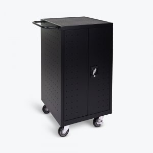 Luxor LLTP18-B Black 18 Laptop Computer Charging Cart