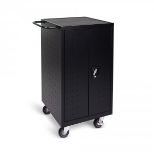 Luxor LLTP18-B Black 18 Laptop Computer Charging Cart