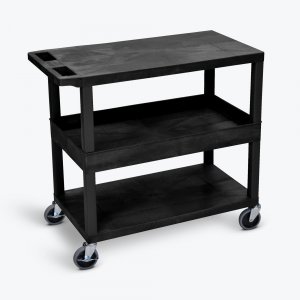 Luxor EC212-B Black Ec212-b 18x32 Cart 2 Flat1 Tub Shelves