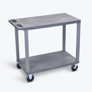 Luxor EC22HD-G Gray Ec22hd-g 18x32 Cart With 2 Flat Shelves